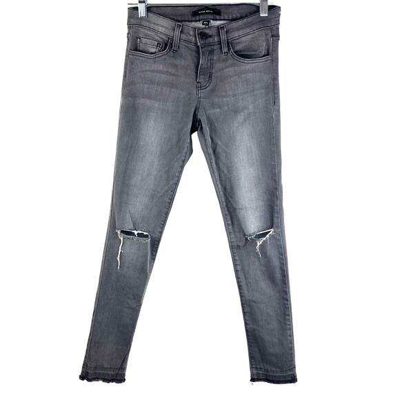 Flying Monkey Grey Split Knee Distressed Skinny Jeans 26 - Picture 1 of 8